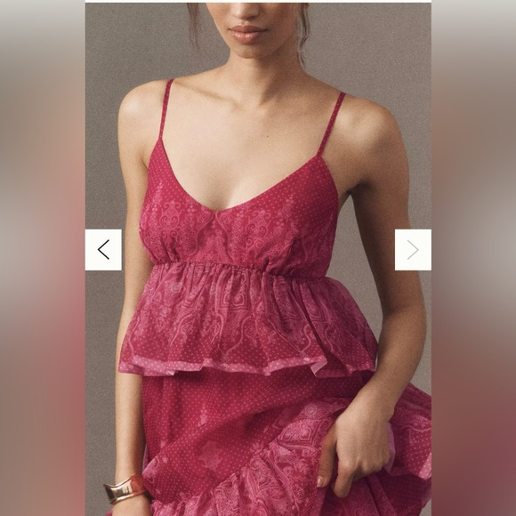 Let Me Be Sleeveless Sheer Tiered Midi Dress - Picture 3 of 3